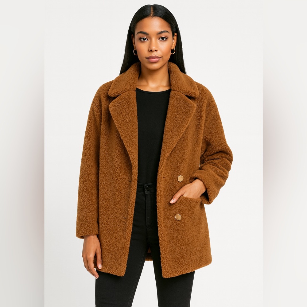 Cozy Brown Teddy Coat